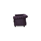 Christopher Knight Home Karen Traditional Chesterfield Loveseat Sofa, BlackBerry and Dark Brown, 61.75 x 33.75 x 27.75