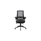 UrbanPro Modern Office Chair, Mesh Fabric/Nylon, Black Finish, 44 in Height, 275 lb Weight Capacity, Lumbar Support, Flip Arms, Adjustable Seat Height, Swivel Design for Home or Office Use