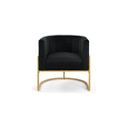 Velvet Accent Chair, One Size, Black as Shown