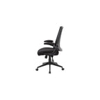UrbanPro Modern Office Chair, Mesh Fabric/Nylon, Black Finish, 44 in Height, 275 lb Weight Capacity, Lumbar Support, Flip Arms, Adjustable Seat Height, Swivel Design for Home or Office Use