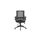 UrbanPro Modern Office Chair, Mesh Fabric/Nylon, Black Finish, 44 in Height, 275 lb Weight Capacity, Lumbar Support, Flip Arms, Adjustable Seat Height, Swivel Design for Home or Office Use