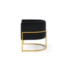 Velvet Accent Chair, One Size, Black as Shown