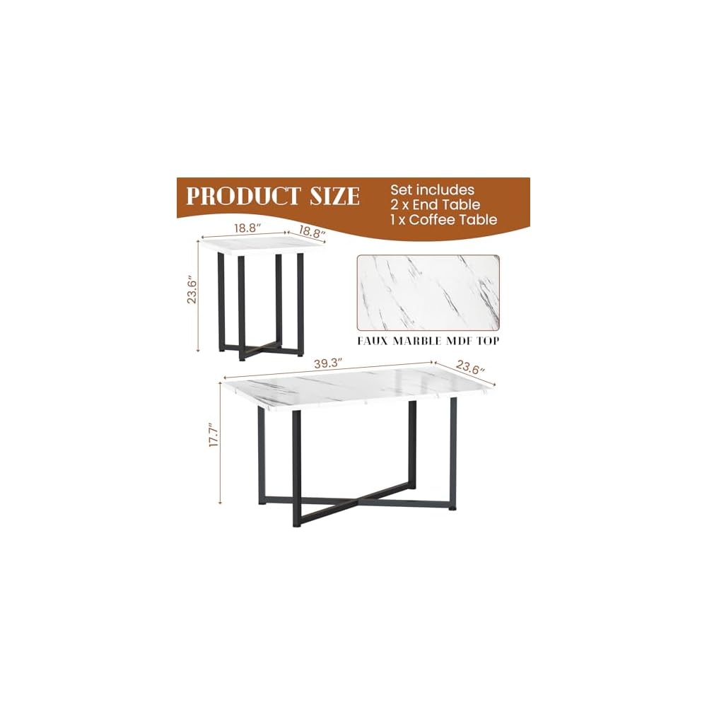 Coffee Table Set Of 3, Coffee Table And End Table Sets For Living Room