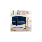 Velvet Accent Chair, One Size, Black as Shown