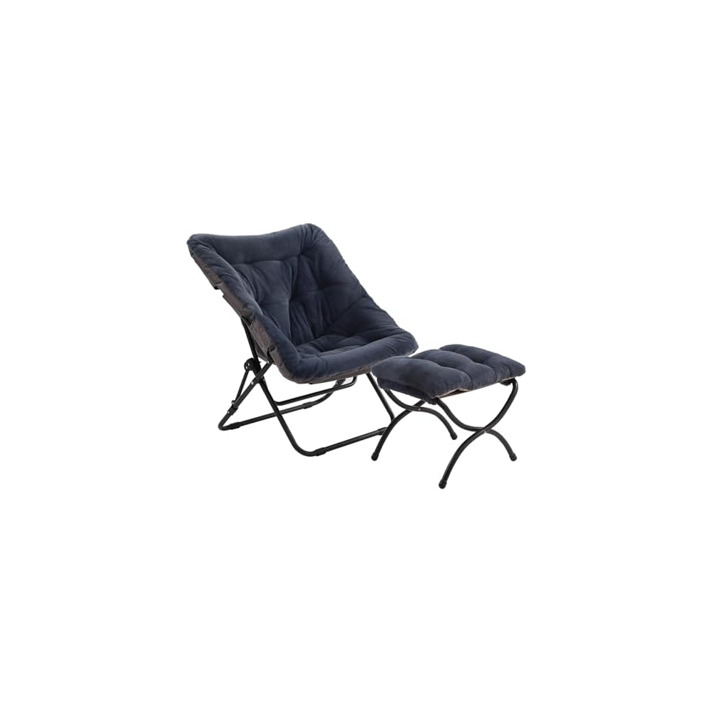 Tiita Comfy Folding Saucer Chair for Adults, Moon Chair, Pink