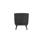 Accent Armchair, Living Room Chairs with Curved Back, Velvet Cushion, 250 Lbs Weight Capacity Ergonomics Accent Chair, Upholstered Single Sofa for Bedroom Dark Gray As Shown