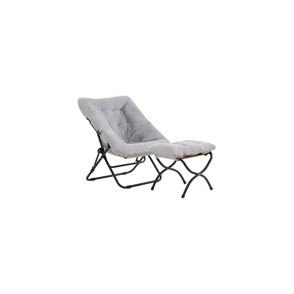 Tiita Comfy Folding Saucer Chair for Adults, Moon Chair, Pink