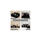 92‑108 Inch L‑Shaped Modular Sectional Sofa, Soft Ribbed Corduroy Upholstery, High‑Density Spring Foam Cushion, Vacuum‑Packed Compressed Couch for Living Room Apartment