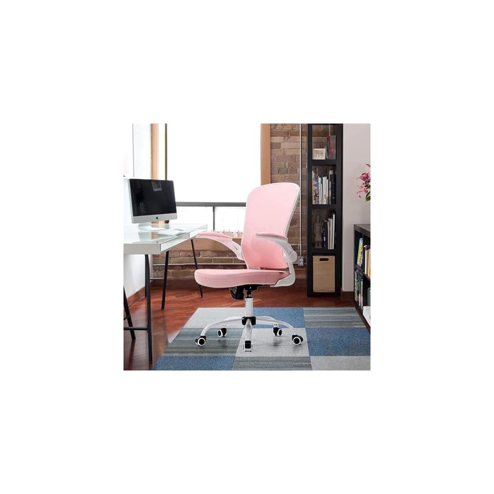 Ergonomic Mesh Desk Chair with Flip-Up Armrests, Adjustable Height, 360° Swivel, and High-Density Cushioned Seat – Office Chair for Home & Office (61x33x57cm)