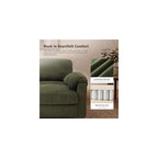 WELAX 115'' U Shaped Modular Sectional Sofa, Corduroy Cloud Couch with Deep Comfy Seat & Movable Ottoman,Oversized 7-Seater Sofa for Living Room, Green