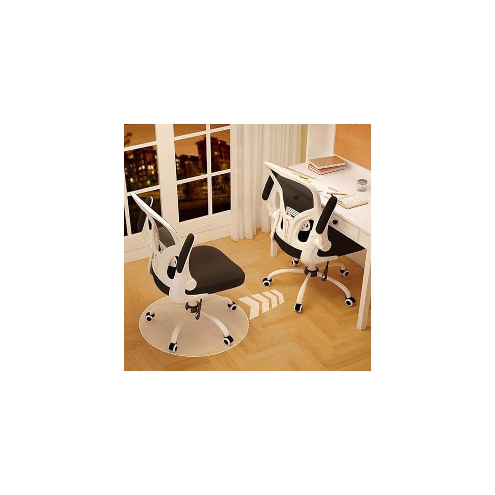 Ergonomic Mesh Desk Chair with Flip-Up Armrests, Adjustable Height, 360° Swivel, and High-Density Cushioned Seat – Office Chair for Home & Office (61x33x57cm)