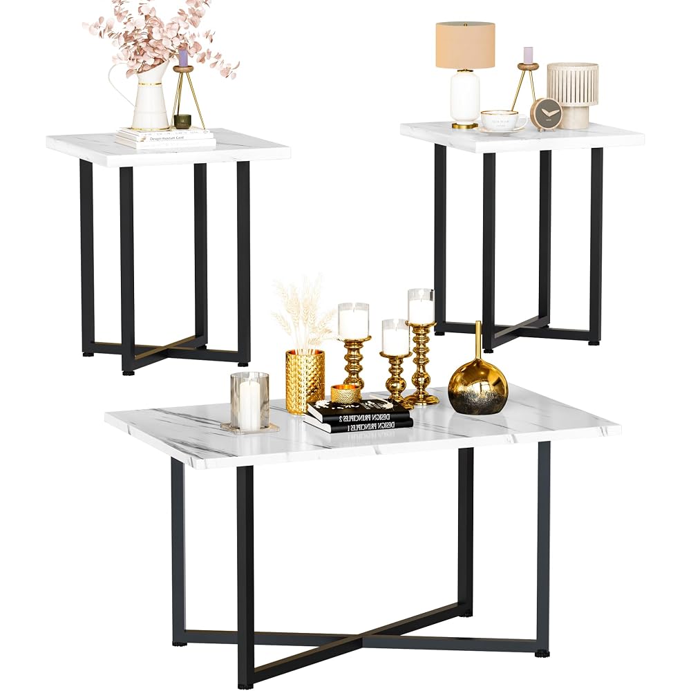 Coffee Table Set Of 3, Coffee Table And End Table Sets For Living Room